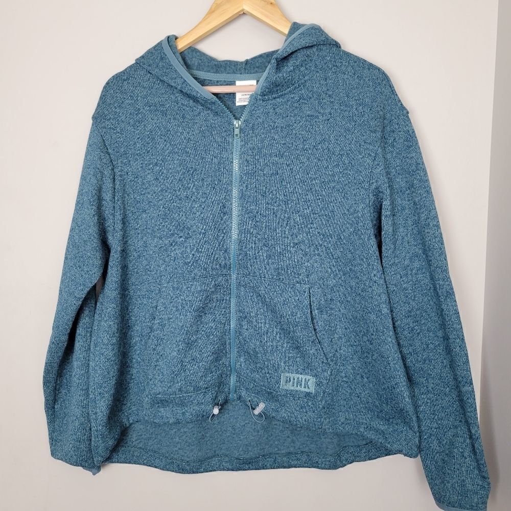 Victoria Secret PINK Full Zip Hooded Sweater L